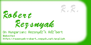 robert rezsnyak business card